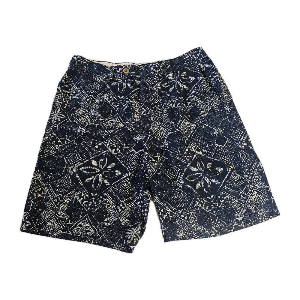 French‎ Connection Shorts Mens 32 Navy Blue Button Fly Flat Front Preppy Casual